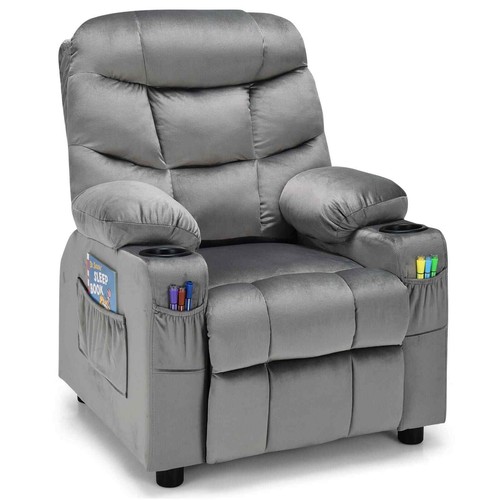 Kids recliner chair velvet - recliner,