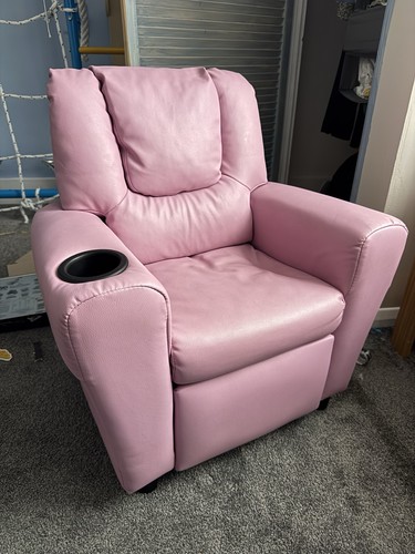 New kids pink faux leather - new,
