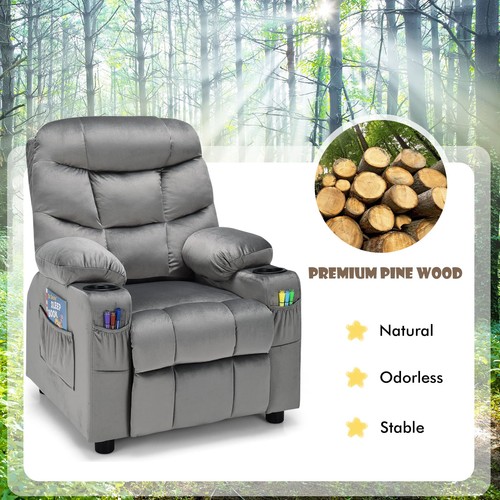 Kids recliner chair velvet - recliner,